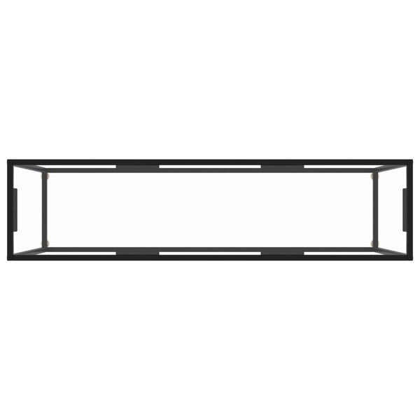 vidaXL Konzolna mizica prozorna 140x35x75 cm kaljeno steklo