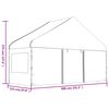 vidaXL Paviljon s streho bel 17,84x5,88x3,75 m polietilen
