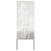 vidaXL Zaslon za zasebnost v vrtu srebrna 50 x 140 cm Nerjaveče jeklo