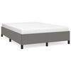 vidaXL Posteljni okvir brez vzmetnice temno siv 137x190 cm blago