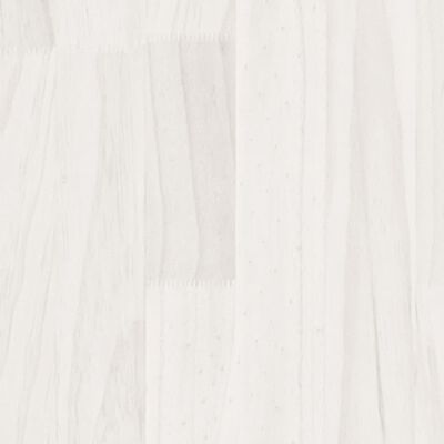 vidaXL Posteljni okvir bel iz trdnega lesa 135x190 cm