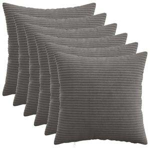 vidaXL Prevleka za blazino 6 pcs HEERLEN Temno siva 30 x 30 cm