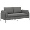 vidaXL Kavč za 2 osebi 2-sedežni Temno siva 188 x 81 x 89 cm Žamet