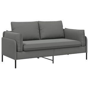 vidaXL Kavč za 2 osebi 2-sedežni Temno siva 188 x 81 x 89 cm Žamet