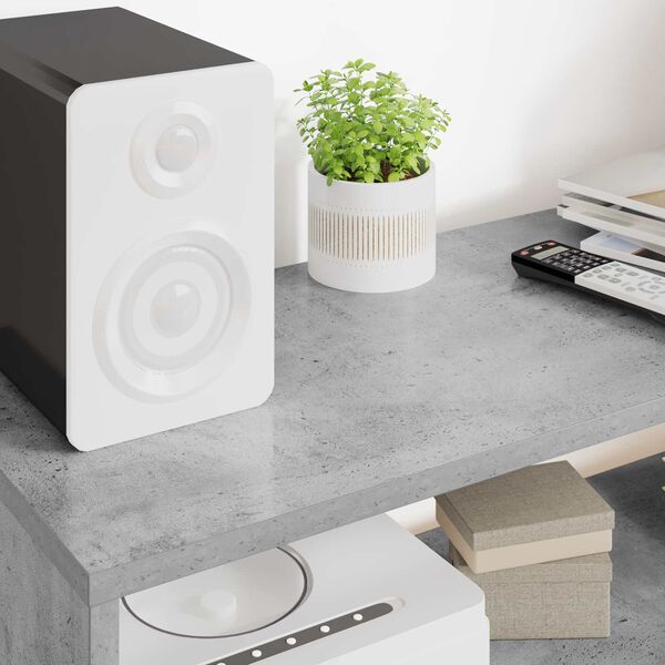 vidaXL TV omarica Betonsko siva 100 x 30 x 40 cm Konstruiran les