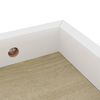 vidaXL Stenske police Loggia 4 kosi hrast in bele 40x15x4 cm MDF