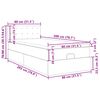 vidaXL Otomanski posteljni okvir z vzmetnico moder 80x200 cm blago