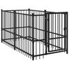 vidaXL Pasji boks črn 193,5x97x100 cm jeklo