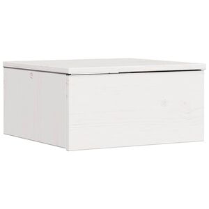 vidaXL Nočna omarica s predalom Bela 37 x 35 x 18,5 cm Trdna borovina