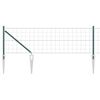 vidaXL Evropska ograja s bodicami 25 x 0,6 m Jeklo s PVC premazom