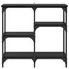 vidaXL Konzolna miza Črna Orehovina 80 x 29 x 75 cm Konstruiran les
