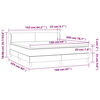 vidaXL Box spring postelja z vzmetnico taupe 160x200 cm blago