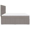 vidaXL Box spring postelja z vzmetnico taupe 180x200 cm blago