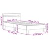 vidaXL Konstrukcija postelje z vzglavjem Črna Orehovina 75 x 190 cm