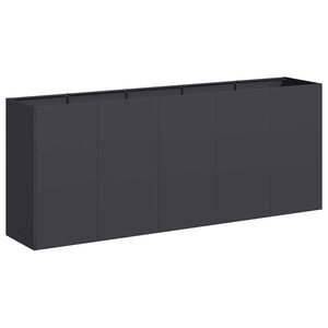 vidaXL Planter Black 200x40x80 cm Hladno valjano jeklo