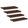 vidaXL Stopnice 4 kos 80 x 30 x 2 cm Temno rjava Trda bukovina