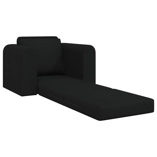 vidaXL Sofa postelja Črna 98 x 71 x 83 cm blago