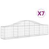vidaXL Obokane gabion ko&scaron;are 7 kosov 200x30x40/60 cm pocinkano železo