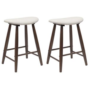 vidaXL Jedilni stoli 2 pcs Svetlo rjava 46 x 37 x 63 cm