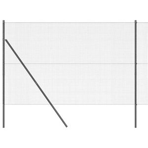 vidaXL Steber ograje. Siva 50 x 1,5 m (16 x 16 mm mreža) Jeklo in PVC