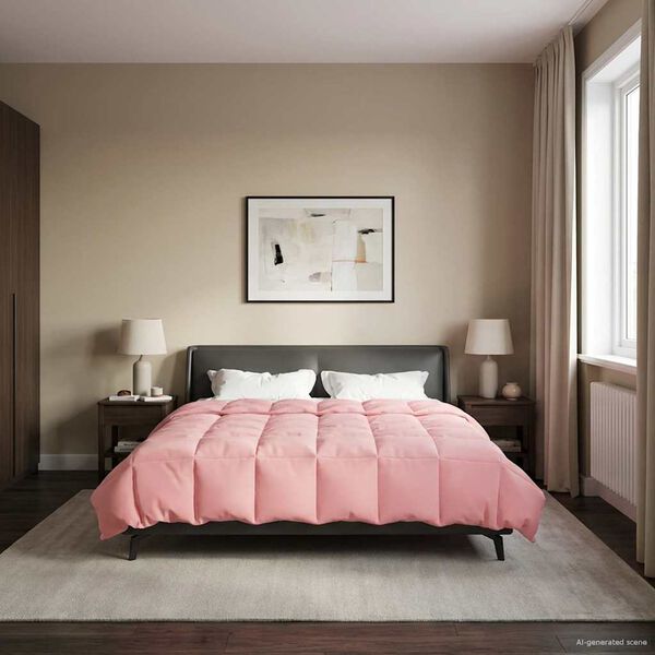 vidaXL Polna celoletna prevleka Roza 200 x 240 cm Mikrovlakna