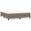 vidaXL Posteljni okvir z vzmetmi taupe 180x200 cm blago