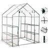 vidaXL Rastlinjak z 8 policami 143x143x195 cm