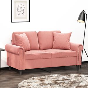 vidaXL Okrasna blazina 2 kosa roza 40x40 cm žamet