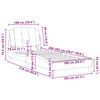 vidaXL Posteljni okvir brez vzmetnice Zadar bel 100x203 cm umetno usnje
