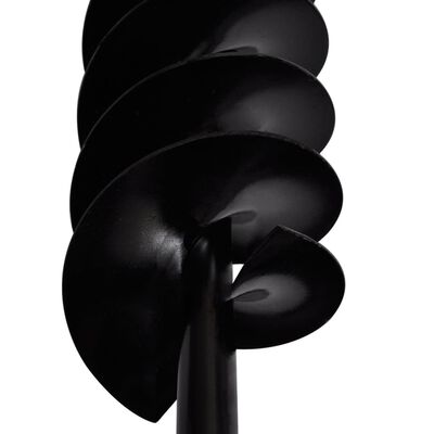 Jeklen spiralni vrtalni sveder za zemljo z ročajem 120 mm črne barve
