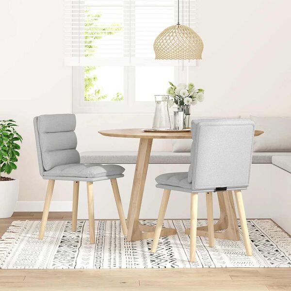 vidaXL Jedilni stoli 2 kosi siva blago
