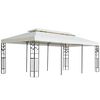 vidaXL Paviljon z dvojno streho bel 6x3 m jeklo