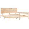 vidaXL Posteljni okvir z vzglavjem trden les