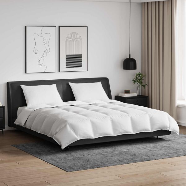 vidaXL Komplet odej z blazino 3 pcs Bela Perje