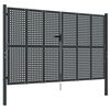 vidaXL Vrtna vrata antracit 300x200 cm jeklo