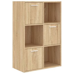 vidaXL Omara za shranjevanje sonoma hrast 60x29,5x90 cm iverna plo&scaron;ča