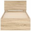 vidaXL Posteljni okvir z vzglavjem sonoma hrast 75x190 cm inž. les