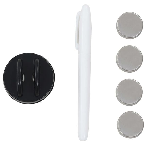 vidaXL Stenska magnetna črna tabla iz stekla 60x40 cm