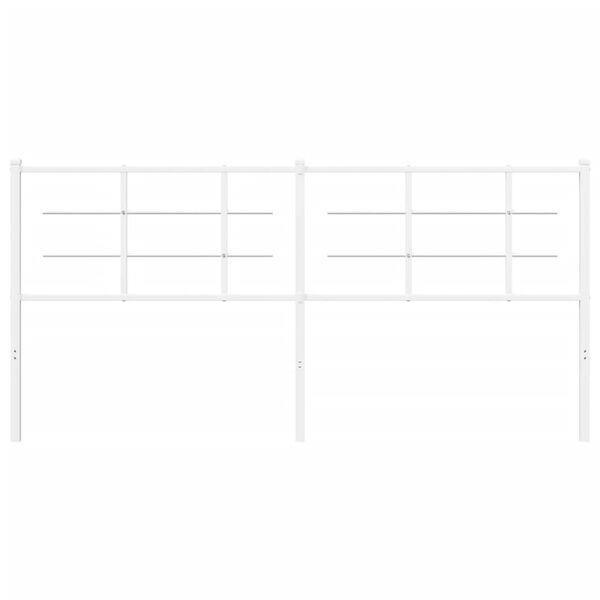 vidaXL Kovinsko vzglavje belo 180 cm