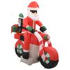 vidaXL Napihljiv Božiček na motorju LED IP44 160 cm