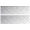 vidaXL Stopnice Pravokotna 2 pcs srebrna 70 x 20 cm Aluminij