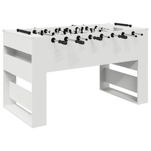 vidaXL Namizni nogomet Bela 146,5 x 74 x 85 cm Inženirski les