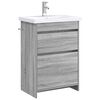 vidaXL Komplet pohi&scaron;tva za kopalnico Siva Sonoma 61 x 40 x 84,5 cm