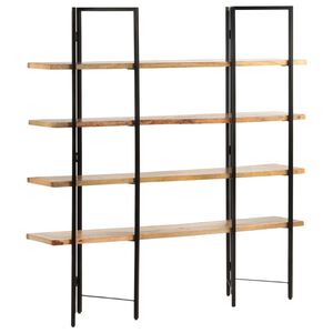 vidaXL Knjižna omara 4-nadstropna 160x35x160 cm trden mangov les