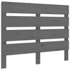 vidaXL Posteljno vzglavje sivo 100x3x80 cm trdna borovina