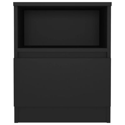 vidaXL Nočna omarica črna 40x40x50 cm iverna plošča