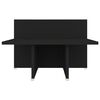 vidaXL Klubska mizica črna 111,5x50x33 cm konstruiran les