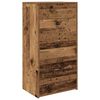 vidaXL Komoda s 6 predali starinski les 50x34x96 cm iverna plo&scaron;ča