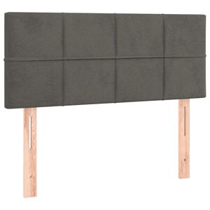 vidaXL Posteljno vzglavje temno sivo 80x5x78/88 cm žamet