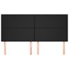 vidaXL Vzglavje postelje črno 180x5x118/128 cm umetno usnje